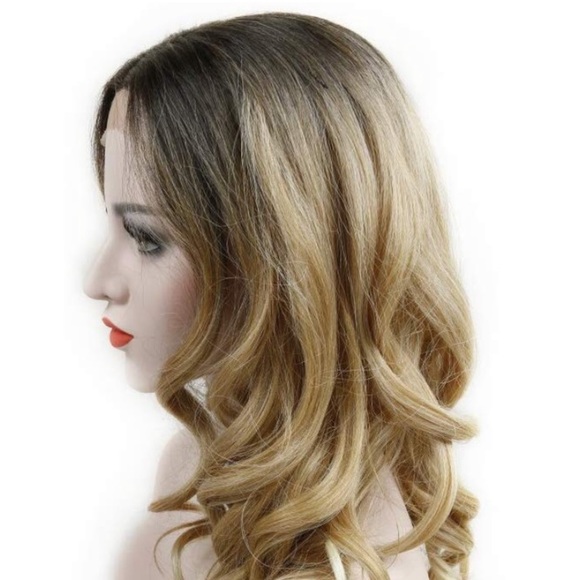 TAMI 26” 3 TONE CURLY OMBRÉ LACE-FRONT WIG ✨ NWT* main image 6
